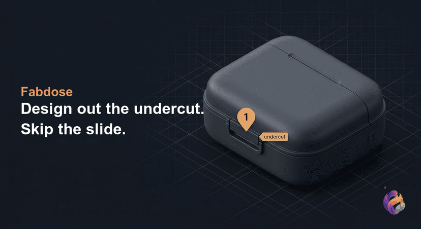 How to Eliminate Undercuts in Injection Molding Without a Side-Action Slide