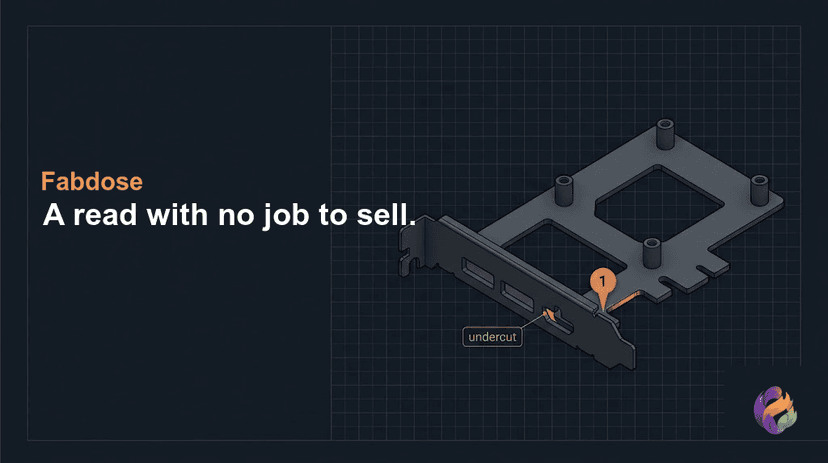 A Neutral DFM Teardown of a Real CAD Part: the Manufacturability Read That Isn't Selling You the Job